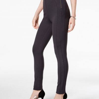 Style & Co Zip Detail Ponte Knit Leggings Carbon Grey 2XL